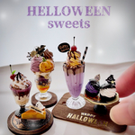 【受注制作】HELLOWEEN sweets★3種全セット★ミニチュアパフェ ミニチュアスイーツ