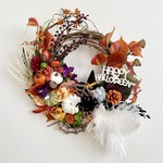 Autumn Halloween wreath Ｖ「受注制作」