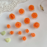 樹脂　薔薇　パーツ    ローズ　デコ　51 オレンジ