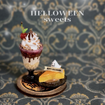 【受注制作】ハロウィン★カシスとチョコのシェイクパフェ&かぼちゃプリン★ミニチュアパフェ