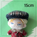 15cmぬいぐるみ用 ハンチング帽(デニム×千鳥格子)