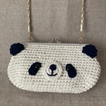 k様オーダー　パンダちゃんガマ口ミニショルダーバッグ🐼