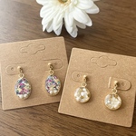 カラフルシェル×パール＊ピアス・イヤリング