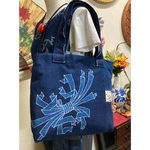 藍(古布)のトートバッグ　　　　　古布リメイク
