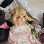 ドール用　リーフカチューシャ(ガラスビーズ)