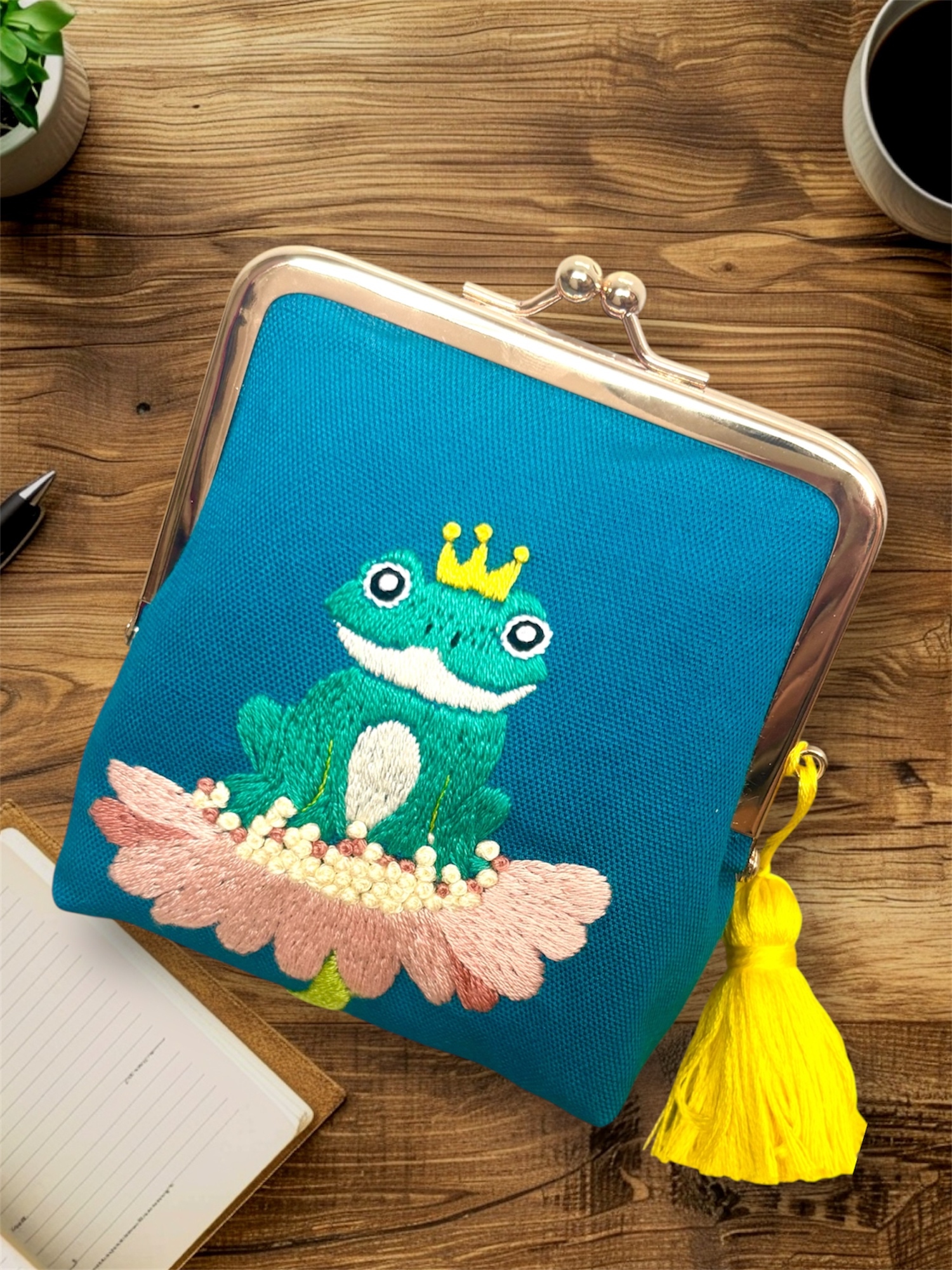 ファッション小物 売約済み かえるのがま口♡小銭入れ ハンドメイド