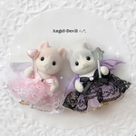 シルバニア 赤ちゃん用 天使と悪魔のコスチュームセット ハンドメイド 4点セット