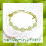 ［再販6］プレナイトを花束にして💐vol2 シングルワイヤー　ブレスレット　#minne_new  #プレナイト#Swarovski