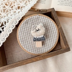  【1点限定】そぽねこクリップ/ドットver.(くすみネイビー)