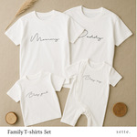 ファミリーTシャツ3枚セット ＊親子コーデ  マタニティフォト 出産祝い 名入れ 