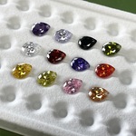 MIX013 ミックス 雫型 A級キュービックジルコニア 6x8mm 穴有り12色入り(各一色ずつ)