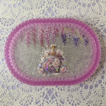藤の花香水瓶トレイ（クリアピンク）