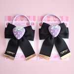 すとろべりぼん🎀🍓ブラック×パープル🖤💜キッズサイズゴム