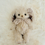 テディベア　約16cm シルバーホワイト色のうさぎ