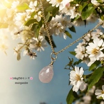 ✨希少✨再販✨14kgf✨宝石質モルガナイトのシンプルなネックレス
