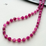 レッドジェード ツイスト×多面カット8×7×7mm6粒　天然石パーツ販売