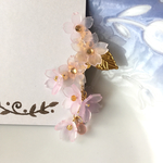 小さなしだれ桜のイヤーカフ 桜のイヤーカフ(左耳用)