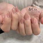 &CO.  高品質ネイルチップ【ヌーディーピンクベージュ】究極のワンカラー　laau nailカラー