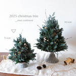《ご予約販売》2025 スノークリスマスツリー Sサイズ/ギフト/ プレゼント/ インテリア/ プリザーブド/ 木の実/ おうちスタジオ/ 飾り