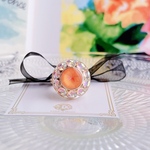 (お揃いネックレスあり)フルリエリング【52】マンゴーオレンジ×オーロラ