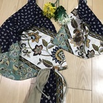⭐️新作⭐️3点セット❤️結びやすいあずま袋かごバッグinあずま50×50と32×32 (エスニック)、コンビニバッグ、お弁当あずま、旅行用、エコバッグなどに⭐️収納袋付き