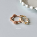 ピーチティーラテ🍑 花束リングセット