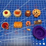 ミニチュアチョコ　ケーキ　スイーツ　フード　トッピング　デコ　粘土　型　シリコンモールド
