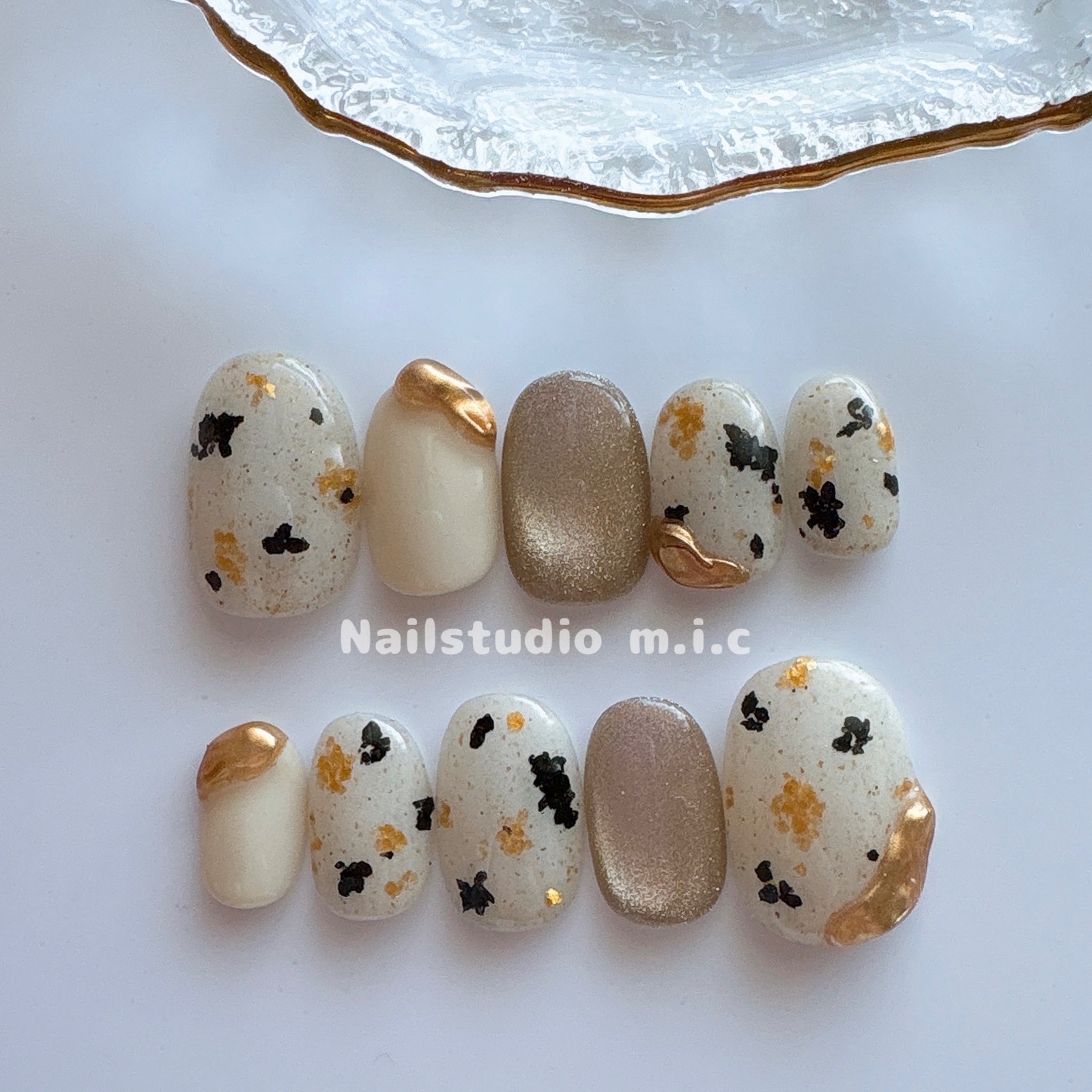 ネイルチップ68 サイズオーダー 韓国 ニュアンス ポップ ぷっくり