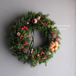 《毎年飾れる！》新作 2024プリザーブドフルリース/ クリスマス/木の実/プレゼント/リース/大きめ/インテリア/玄関リース/ギフト