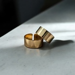 Handcrafted Brass Wide Ring - ワイド真鍮リング -  指輪 ゴールドリング ゴールド ペア ペアリング プレゼント マットリング 真鍮 ワイドリング オープンリング 