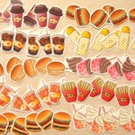 手帳サイズフレークシール☆ファーストフード