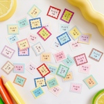 うねうねシリーズ💛ビタミンカラー💛アイロン不要 アイロン ミニサイズ くすみカラー タグ用 お名前シール*おなまえシール*ノンアイロン 貼るだけ*名前シール 靴下用　耐水シール