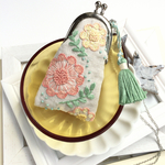 小さながま口のネックレス＊花束