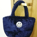 【再入荷】smileにこちゃん☺ファーバック【ネイビー】