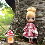 (1/6size〜）小人さんのキノコのランタンとポシェット🍄