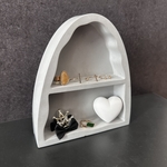 アーチディスプレイ棚　モルタル　グレー