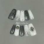 《 #𝟎𝟏 》 𝐂𝐡𝐫𝐨𝐦𝐞 ♰ ☽⋆˚ネイルチップ｜クロムネイル｜マグネットネイル｜モノトーンネイル