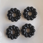 再販無し◆ デッドストック 18mm ねじり　ドーナツ　ブラック　穴無し
