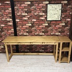 K様オーダー商品(机 引出4個 ウォルナット(薄色)　棚セット