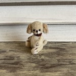 ミニチュアいぬNo.15-14ぬいぐるみ、ドールハウス、テディベア、お人形のお友達に