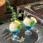 感謝特別価格✨✨推し色で集める♡クリームソーダ　ブルーソーダ　キーホルダー♡フェイクドリンク♡押し活♡押しカラー♡青♡ブルー