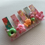 和菓子 #2833 木製クリップ☆5個　ウッドピンチ