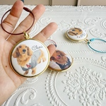 【シンプル 両面】 うちの子 ロゼット キーホルダー うちの子グッズ うちの子キーホルダー うちの子グッズ 名入れ オーダーメイド 愛犬 愛猫 愛犬グッズ