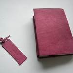【文庫本】革のブックカバー【パープル】イタリアンレザー　マルゴー　プレゼント