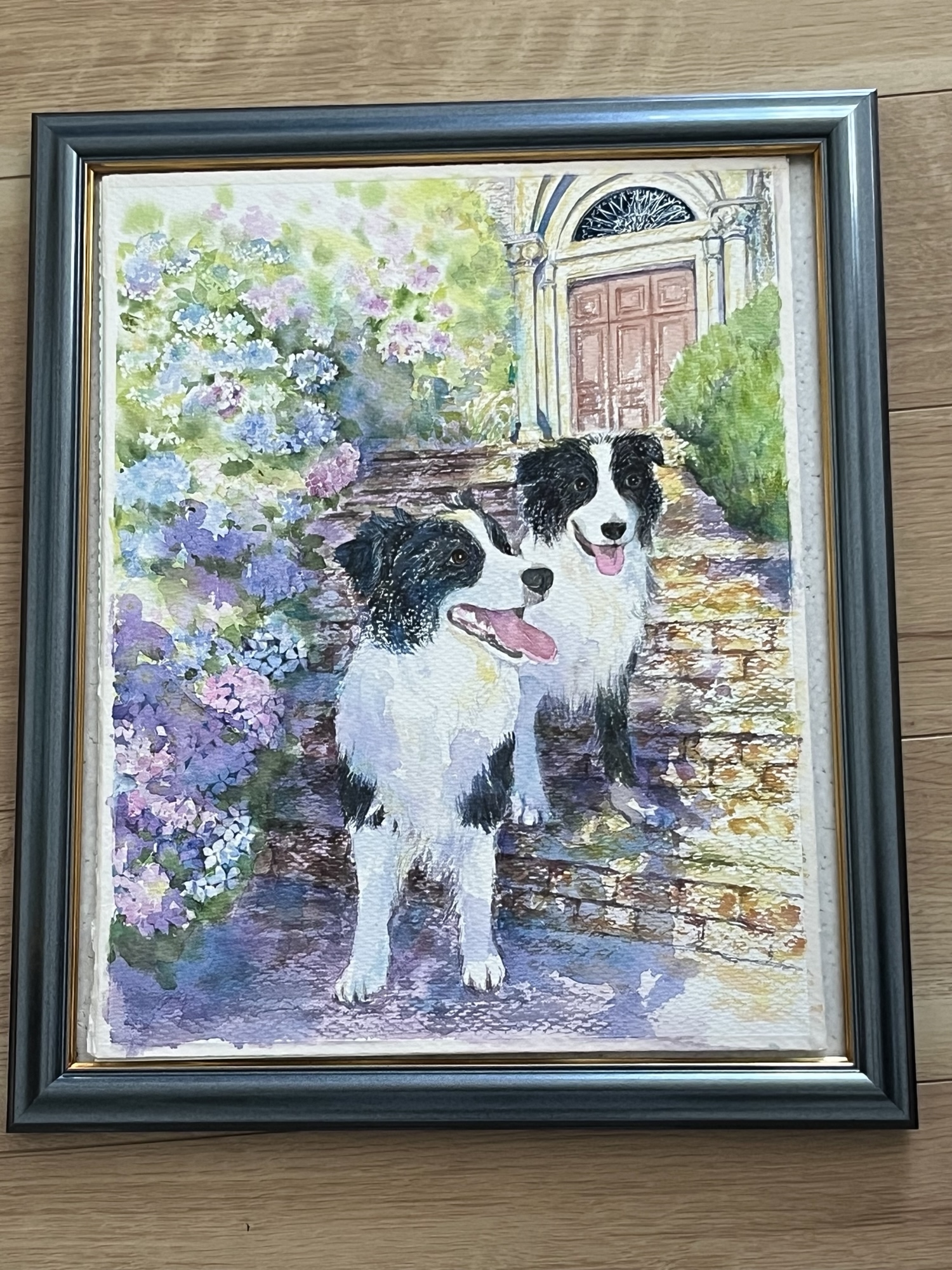 【✨新品✨】やさしい春の訪れ｜蝶とボーダーコリー 絵画 ボーダーコリー - アートの人気通販 | minne byGMOペパボ 国内最大級の