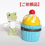 【ご依頼品】身長6cm　もちもちカエル　ぬいぐるみ　ミニチュア