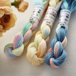 🆕レース糸 #40(細) ⭐ ≪🌈光のパレット≫ Col.1578～1580 3色セット (各色約50ｍ) ⭐ 手染め糸 タティングレース