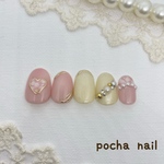 ネイルチップ ❁¨̮ ピンクネイル 桜ネイル サイズオーダー カラー変更可♡