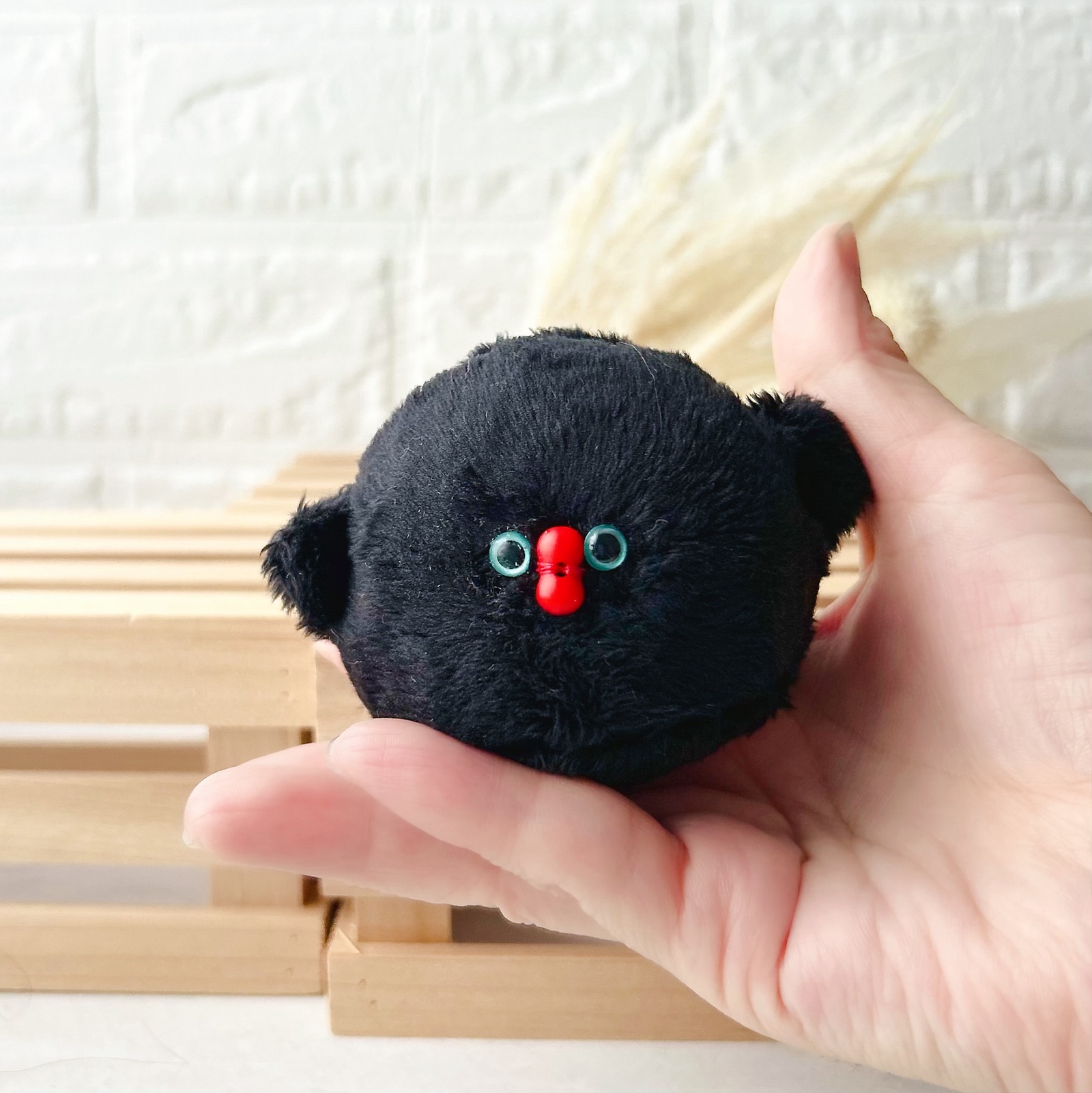 胴囲45センチぬいぐるみ用。アヒルのひよこ柄ベビーボンネット