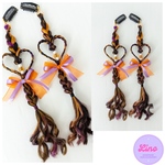 ハロウィンカラー💜引っかけるだけハートポイントエクステ 短めタイプ